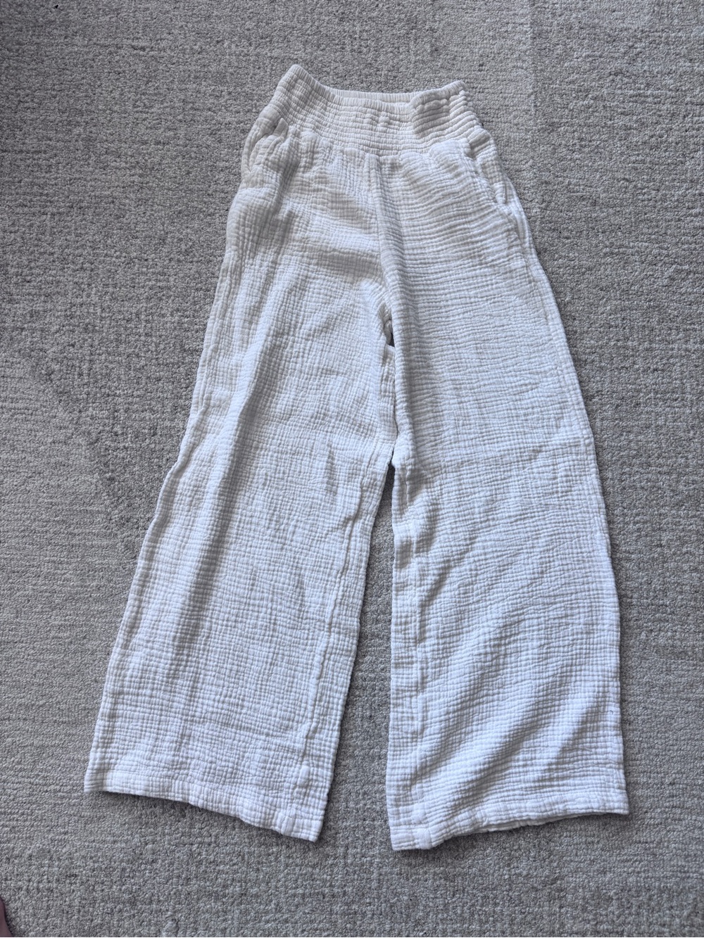Billabong Kids White Gauze Wide-Leg Pants